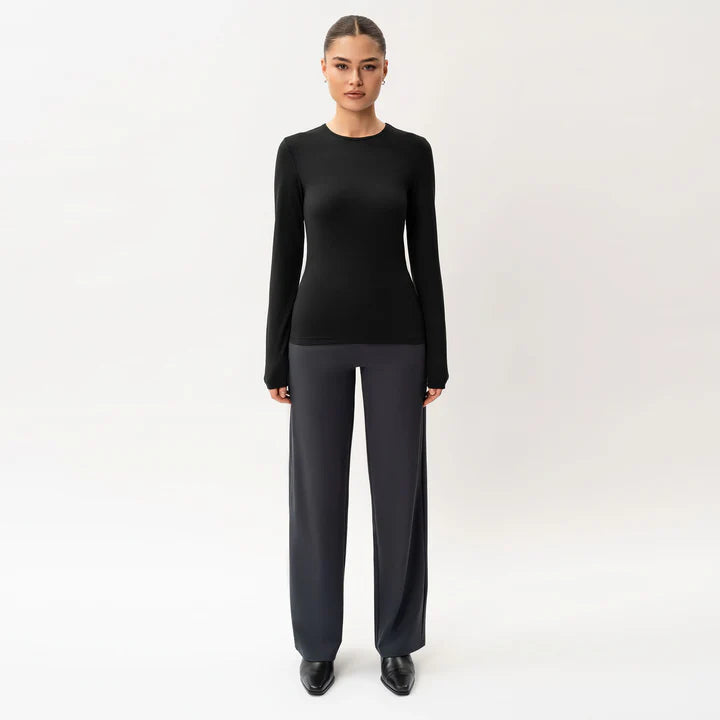 SİYAH SOFT UZUN KOLLU TİŞÖRT - CLAIM™ CLAIM™ Siyah / XS