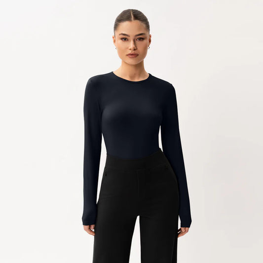 SİYAH SOFT UZUN KOLLU TİŞÖRT - CLAIM™ CLAIM™ Lacivert / XS