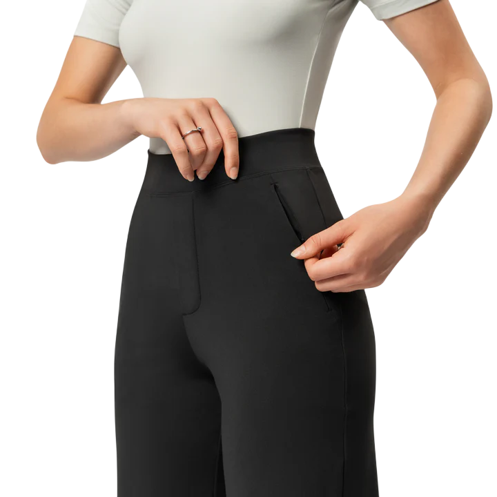 SİYAH ASANA RELAXED STRAIGHT PANTOLON - CLAIM™ CLAIM™ Siyah / 2XS