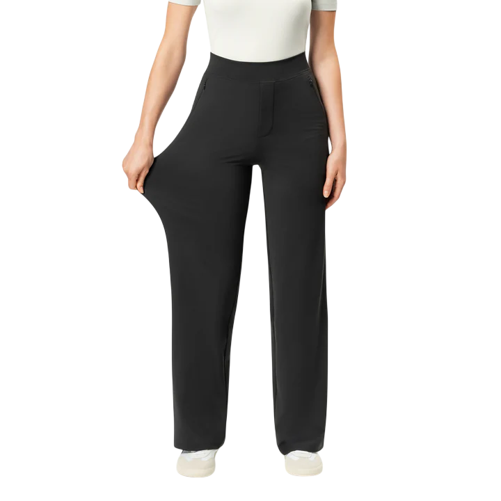 SİYAH ASANA RELAXED STRAIGHT PANTOLON - CLAIM™ CLAIM™ Siyah / 2XS