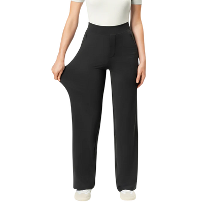 SİYAH ASANA RELAXED STRAIGHT PANTOLON - CLAIM™ CLAIM™ Siyah / 2XS