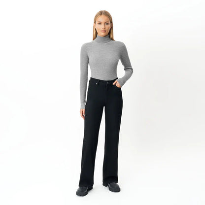 LACİVERT WINTER FleeceDenim™ RELAXED JEANS - CLAIM™ CLAIM™ Siyah / 2XS