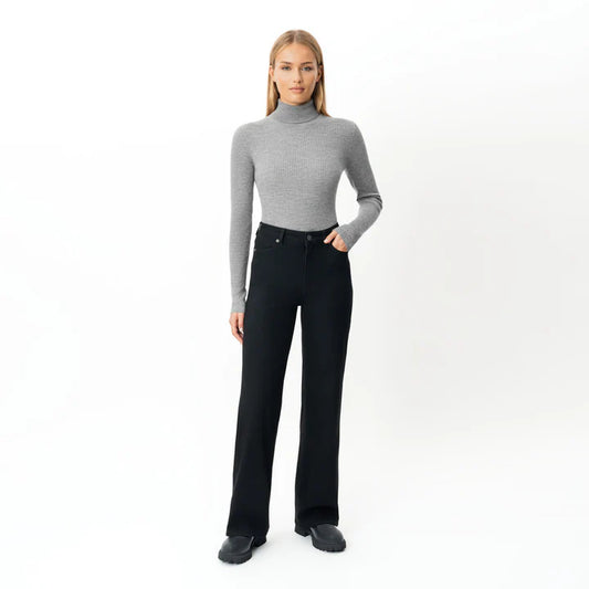 LACİVERT WINTER FleeceDenim™ RELAXED JEANS - CLAIM™ CLAIM™ Siyah / 2XS