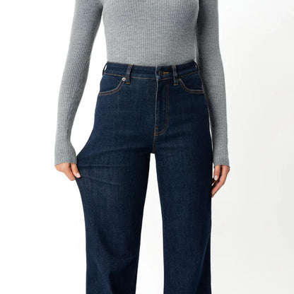 LACİVERT WINTER FleeceDenim™ RELAXED JEANS - CLAIM™ CLAIM™ Lacivert / 2XS