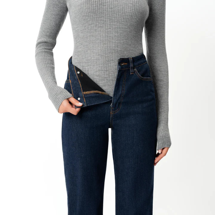 LACİVERT WINTER FleeceDenim™ RELAXED JEANS - CLAIM™ CLAIM™ Lacivert / 2XS