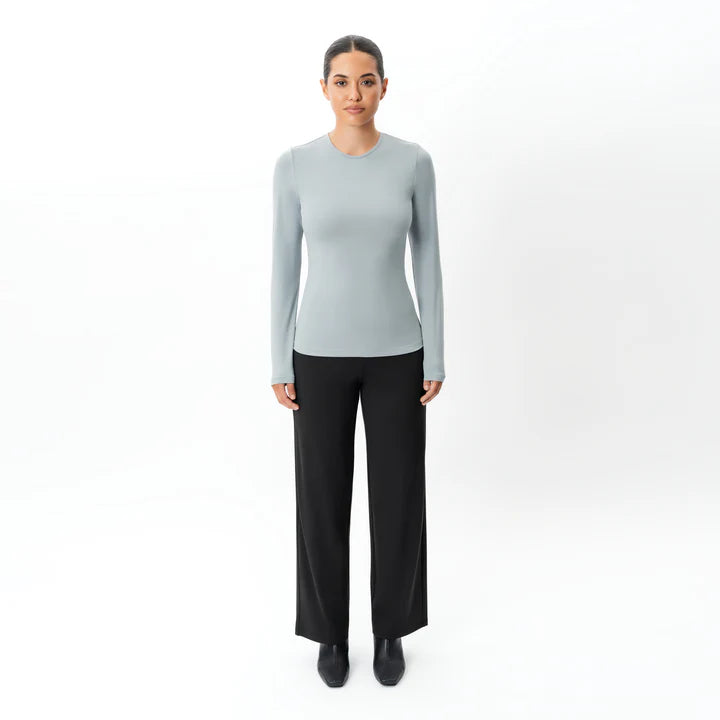 PLUM GREY SOFT LONG-SLEEVE T-SHIRT