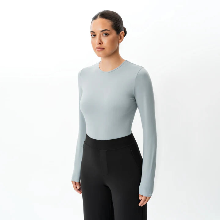 PLUM GREY SOFT LONG-SLEEVE T-SHIRT