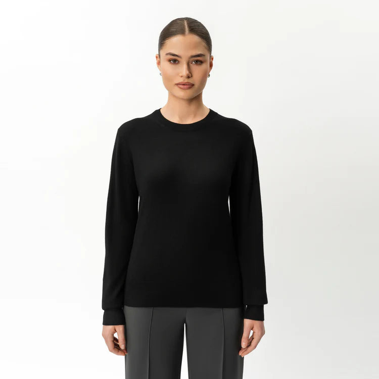 SİYAH MERINO YÜN BİSİKLET YAKA - CLAIM™ CLAIM™ Siyah / XS