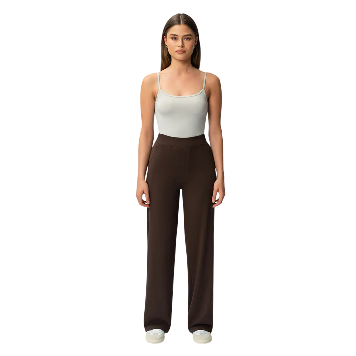 SİYAH ASANA RELAXED STRAIGHT PANTOLON - CLAIM™ CLAIM™ Kahverengi / 2XS